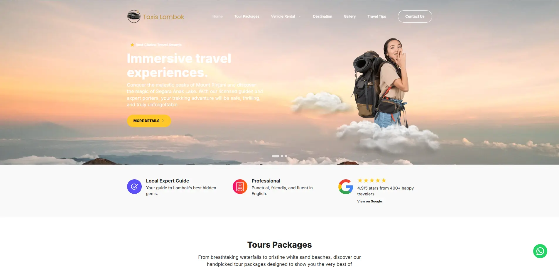 Screenshot Taxis Lombok
